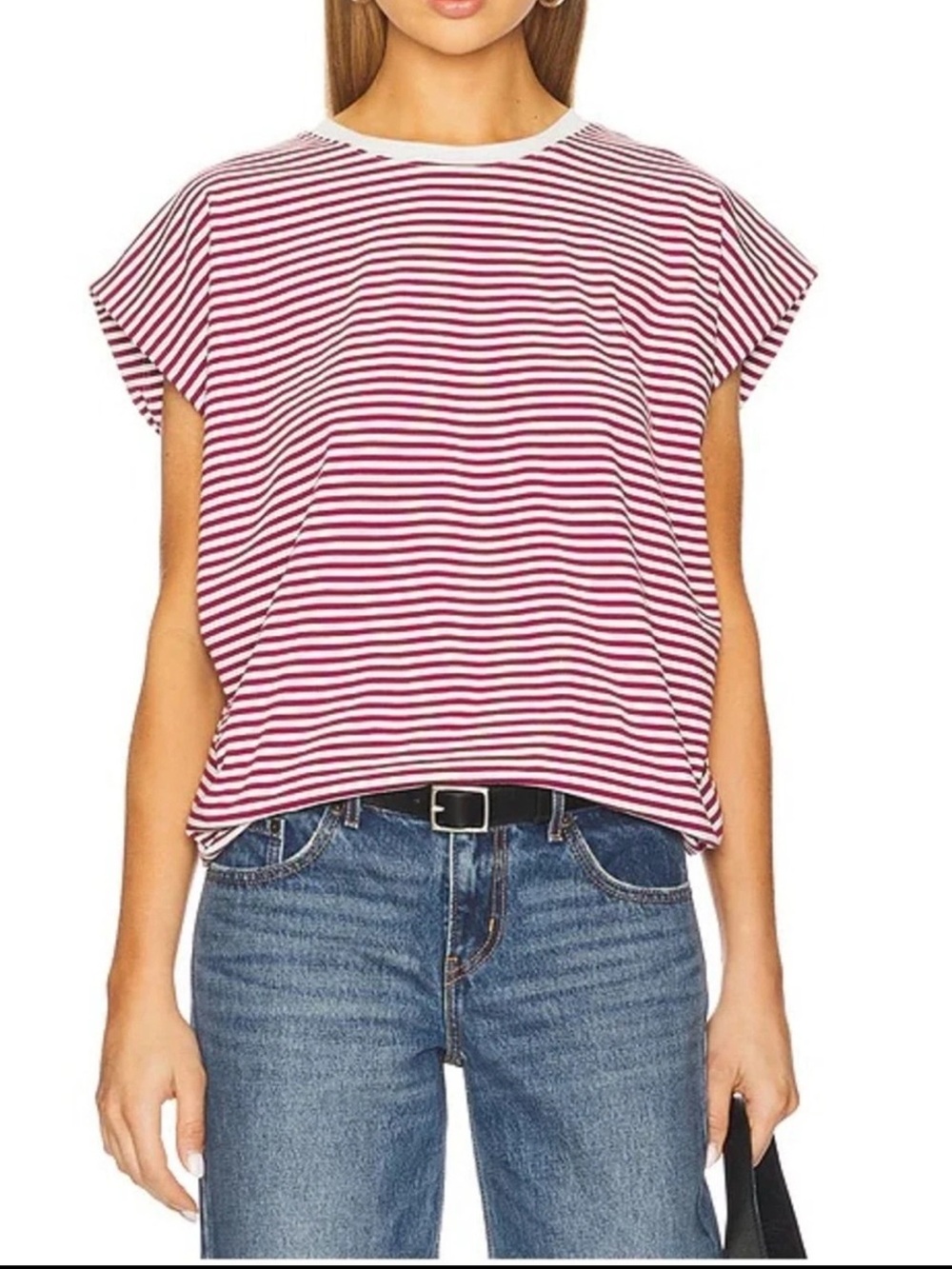 Pistola Trina Tee in Sangria White Stripe